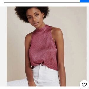 Maeve Textured Sleeveless Top - Deep Pink Size S. NWOT.